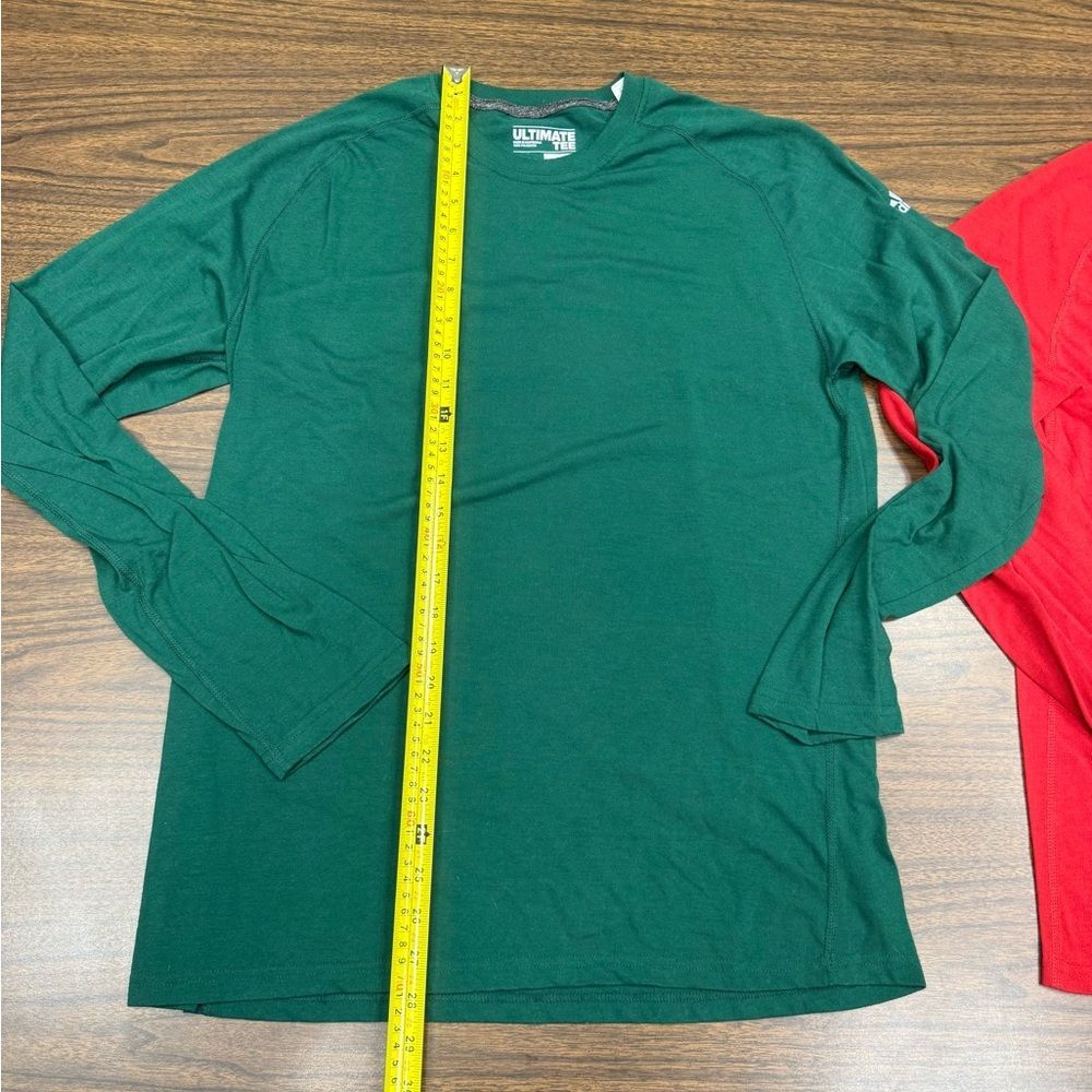 Adidas Red and Green Ultimate Tee lot of 2 Shirts Mens Size Large - Picture 7 of 10